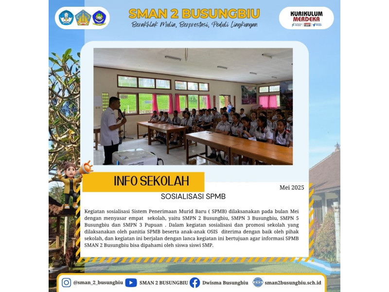 Sosialisasi Sistem Penerimaan Murid Baru ( SPMB) 