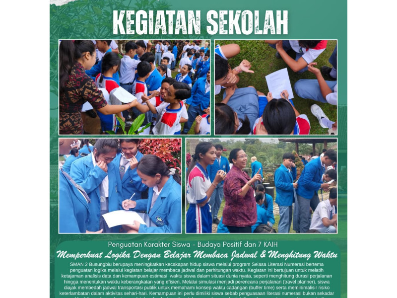 SELASA GEMAR BELAJAR LITERASI NUMERASI: JANGAN SAMPAI KETINGGALAN KERETANYA, GUYS! 🚂⏰