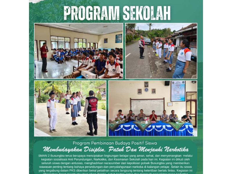 Ciptakan Sekolah Aman dan Sehat : SMAN 2 Busungbiu Gelar Sosialisasi Anti Perundungan, Narkotika, dan Keamanan Sekolah
