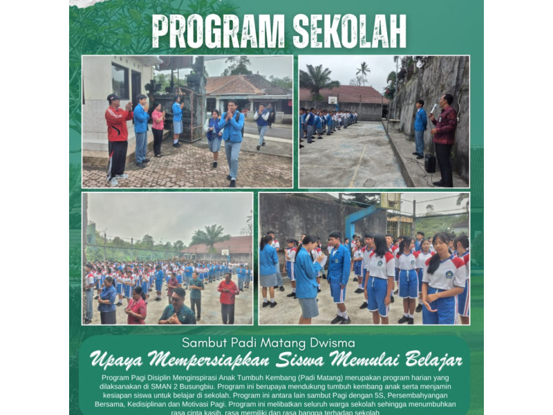 SMAN 2 Busungbiu Luncurkan Program Padi Matang Dwisma: Pagi Disiplin, Anak Tumbuh Kembang
