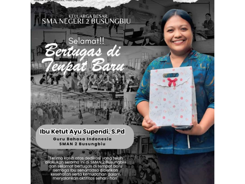 SMAN 2 Busungbiu Lepas Tugas Ibu Ketut Ayu Supendi, S.Pd dengan Penuh Rasa Syukur dan Haru