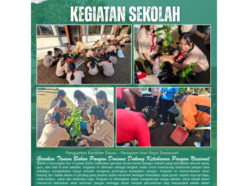 🌱 Gerakan Mandiri Pangan Dwisma: Wujud Nyata Ketahanan Pangan dari Lingkungan Sekolah 🌱