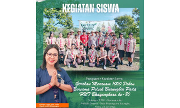 🌱 Pramuka Dwisma Ikuti Gerakan Menanam 1.000 Pohon Bersama Polsek Busungbiu