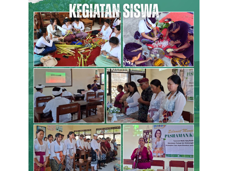 Menanamkan Nilai Luhur: SMAN 2 Busungbiu Bekali Siswa Keterampilan Upakara Melalui Pasraman Kilat