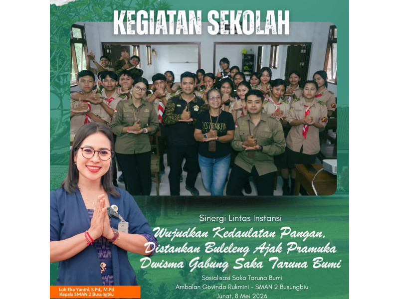 🌱⚜️ Distankan Buleleng Ajak Pramuka Dwisma Bergabung dalam Saka Taruna Bumi