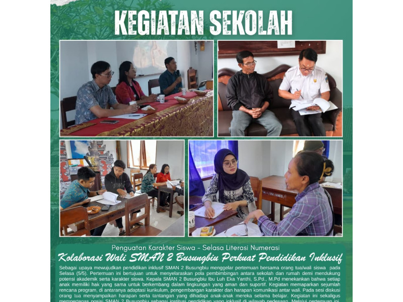🤝 Sinergi Sekolah dan Orang Tua: SMAN 2 Busungbiu Perkuat Layanan Pendidikan Inklusif Kolaborasi Wali Menjadi Kunci Tumbuh Kembang Optimal Peserta Didik