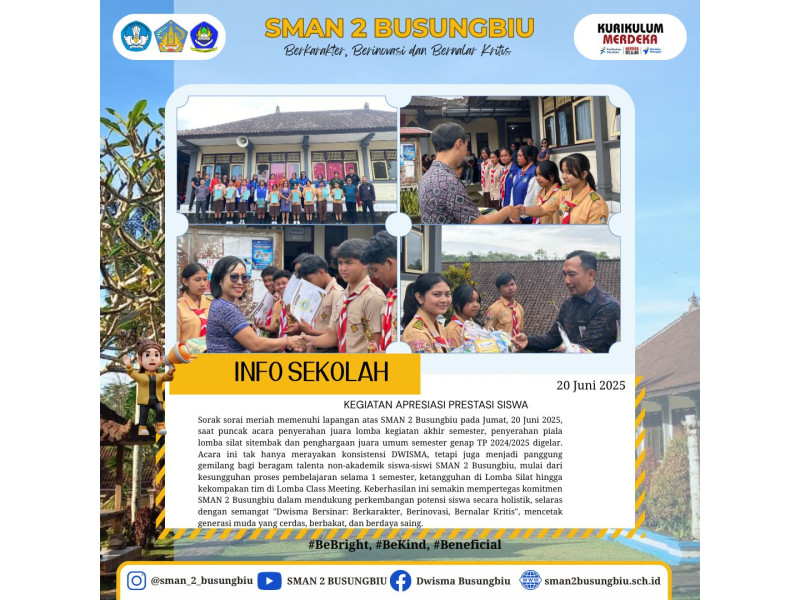 Gemuruh Apresiasi di SMAN 2 Busungbiu: Raih Juara Umum, Bakat Silat dan Kekompakan Class Meeting Siswa Bersinar Terang!